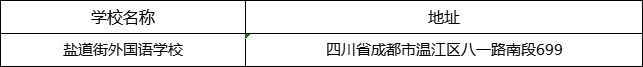 成都市鹽道街外國語學(xué)校地址在哪里？