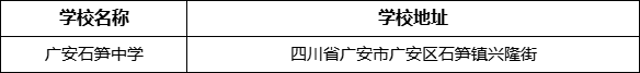 廣安市廣安石筍中學(xué)學(xué)校地址在哪里？