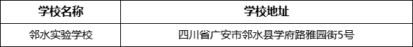 廣安市鄰水實驗學校學校地址在哪里？