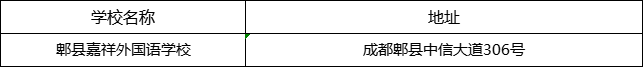成都市郫縣嘉祥外國語學(xué)校地址在哪里？
