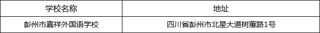 成都市彭州市嘉祥外國(guó)語(yǔ)學(xué)校地址在哪里？