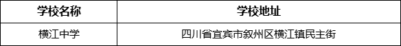 宜賓市橫江中學學校地址在哪里？