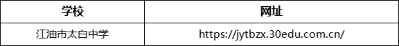 綿陽市江油市太白中學(xué)網(wǎng)址是什么？
