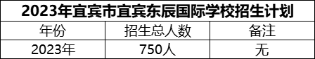 2024年宜賓市宜賓東辰國際學(xué)校招生計(jì)劃是多少？