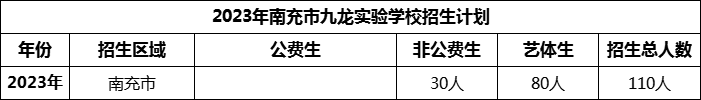 2024年南充市九龍實(shí)驗(yàn)學(xué)校招生計(jì)劃是多少？