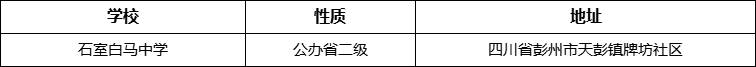 成都市石室白馬中學地址在哪里？